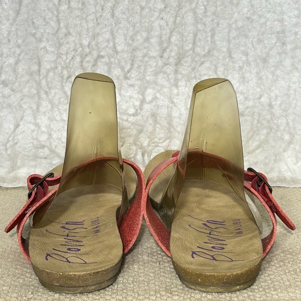 Blowfish Womens Red Thong Buckle/Strap Slip Resistant Casual Sandal Shoes SZ 9 - Picture 4 of 11